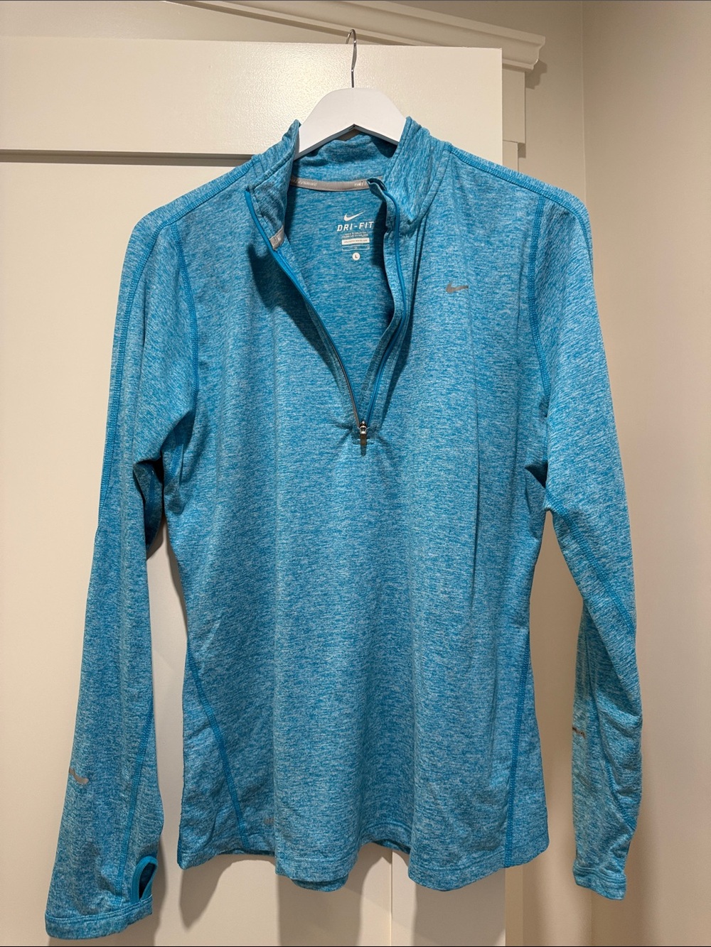 Nike Dri-FIT Heathered Teal Quarter Zip Pullover